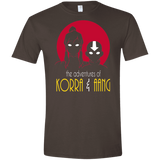 T-Shirts Dark Chocolate / S Adventures of Korra & Aang Men's Semi-Fitted Softstyle