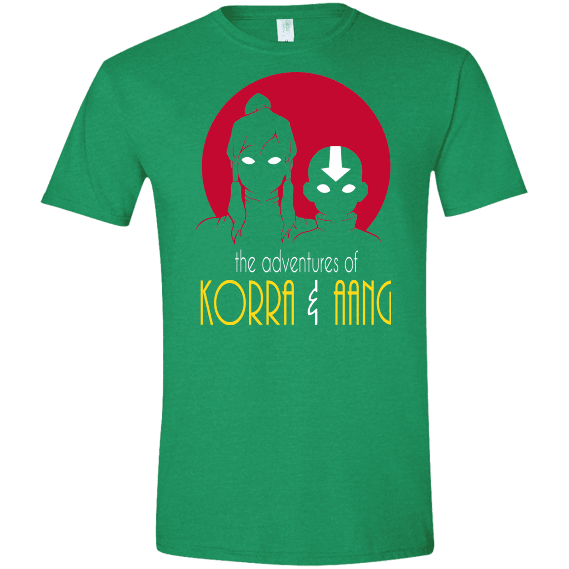 T-Shirts Heather Irish Green / S Adventures of Korra & Aang Men's Semi-Fitted Softstyle