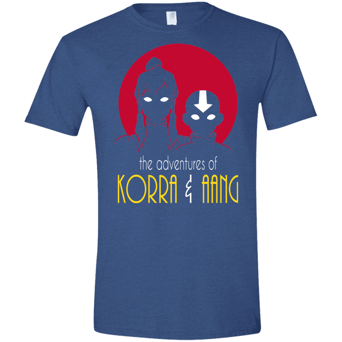 T-Shirts Heather Royal / X-Small Adventures of Korra & Aang Men's Semi-Fitted Softstyle