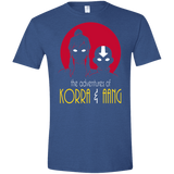 T-Shirts Heather Royal / X-Small Adventures of Korra & Aang Men's Semi-Fitted Softstyle