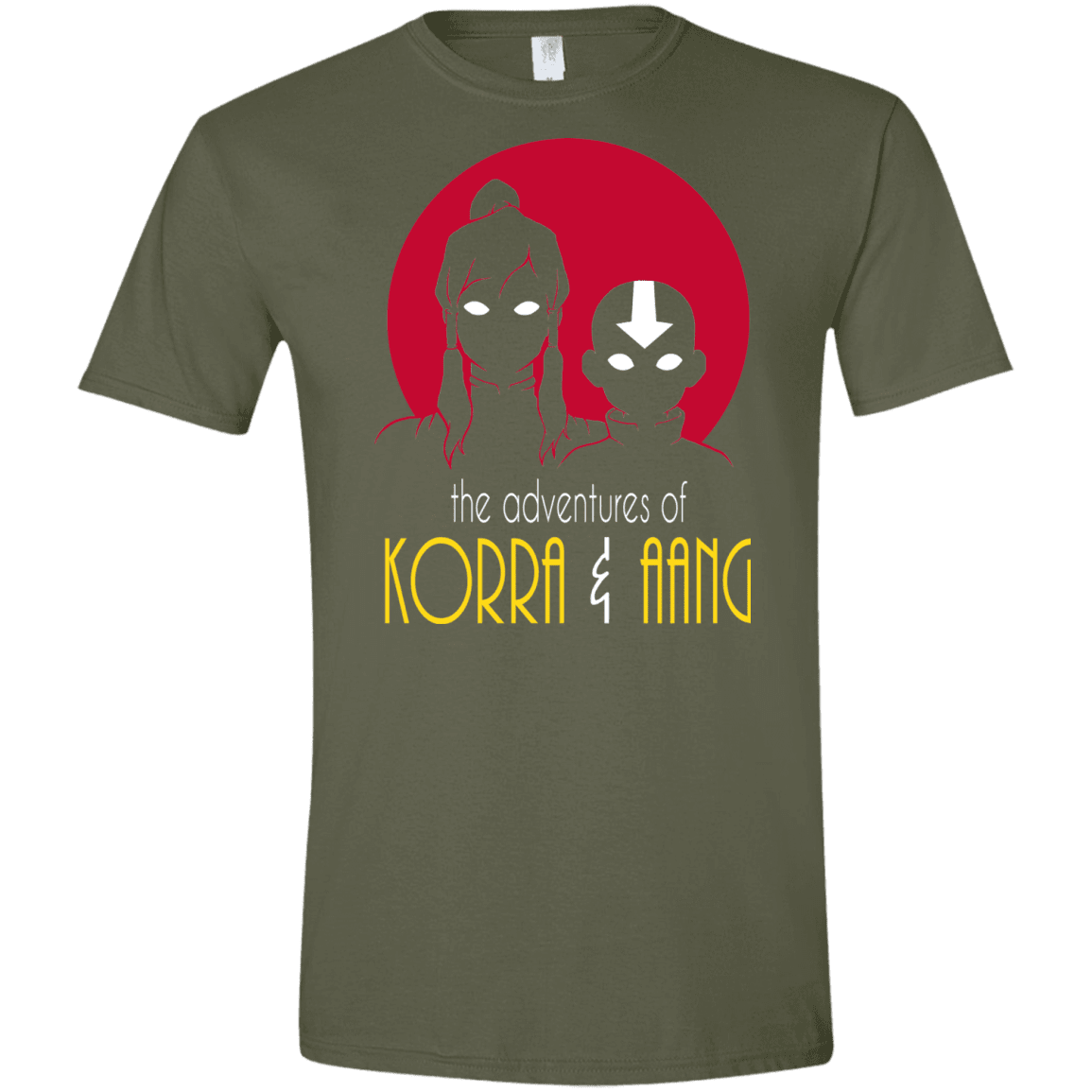 T-Shirts Military Green / S Adventures of Korra & Aang Men's Semi-Fitted Softstyle