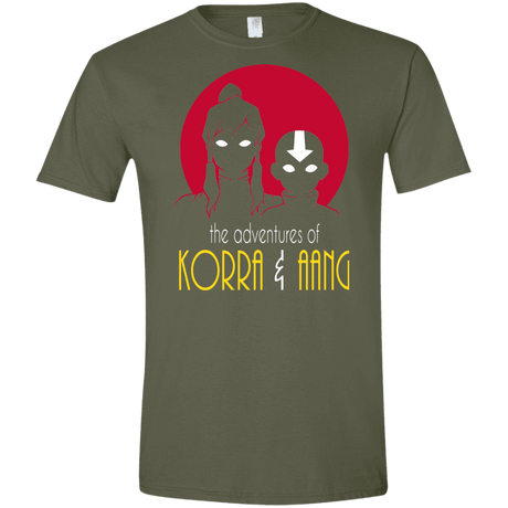 T-Shirts Military Green / S Adventures of Korra & Aang Men's Semi-Fitted Softstyle