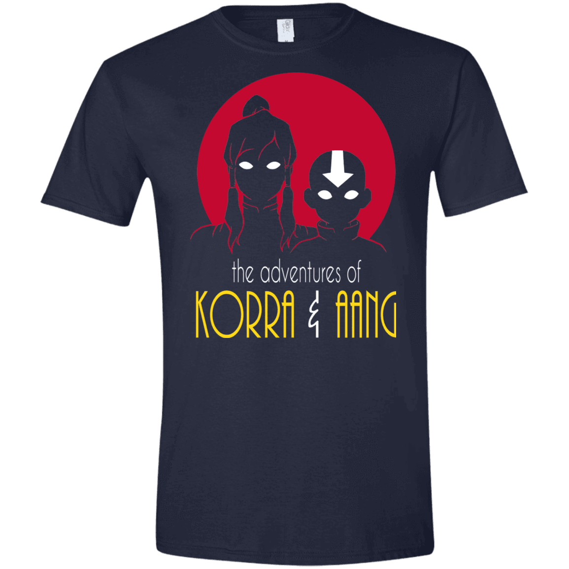 T-Shirts Navy / X-Small Adventures of Korra & Aang Men's Semi-Fitted Softstyle