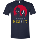 T-Shirts Navy / X-Small Adventures of Korra & Aang Men's Semi-Fitted Softstyle