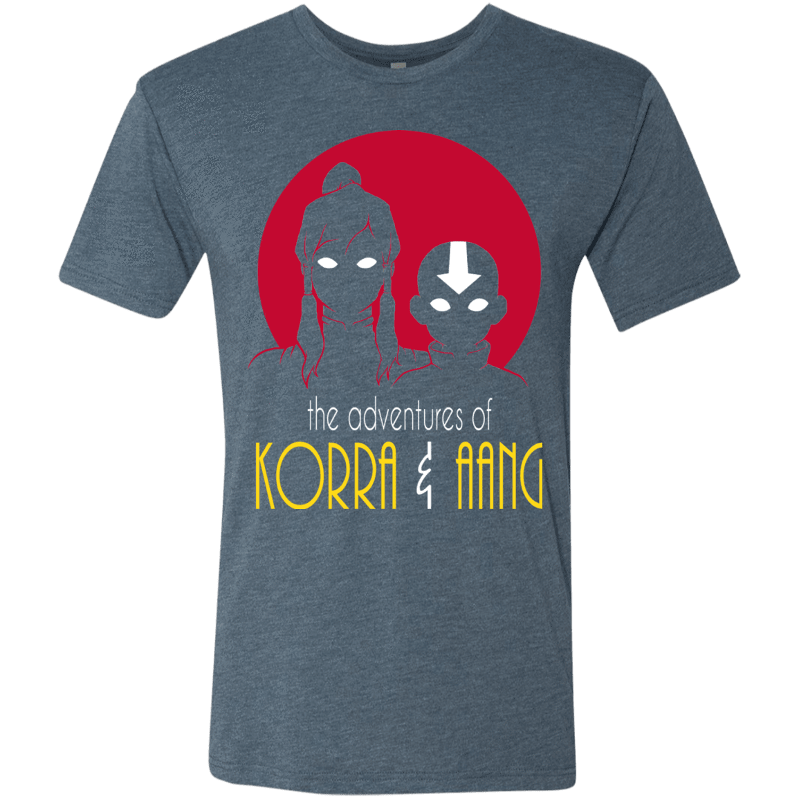 T-Shirts Indigo / S Adventures of Korra & Aang Men's Triblend T-Shirt