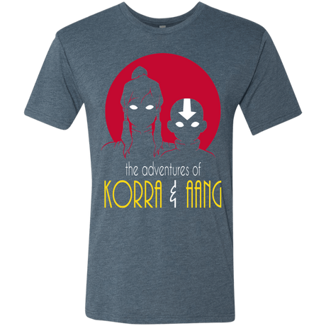 T-Shirts Indigo / S Adventures of Korra & Aang Men's Triblend T-Shirt