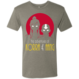 T-Shirts Venetian Grey / S Adventures of Korra & Aang Men's Triblend T-Shirt