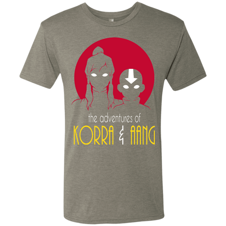 T-Shirts Venetian Grey / S Adventures of Korra & Aang Men's Triblend T-Shirt