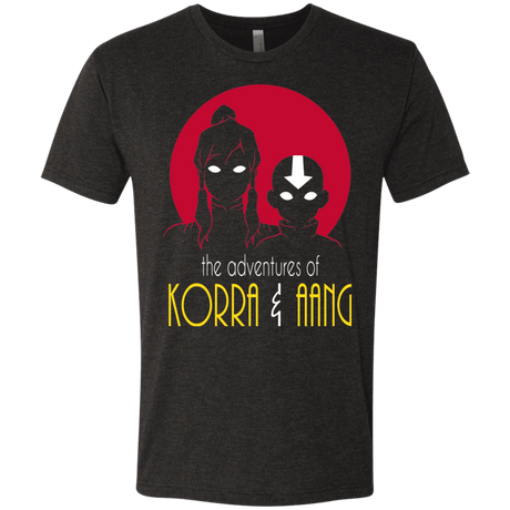 T-Shirts Vintage Black / S Adventures of Korra & Aang Men's Triblend T-Shirt