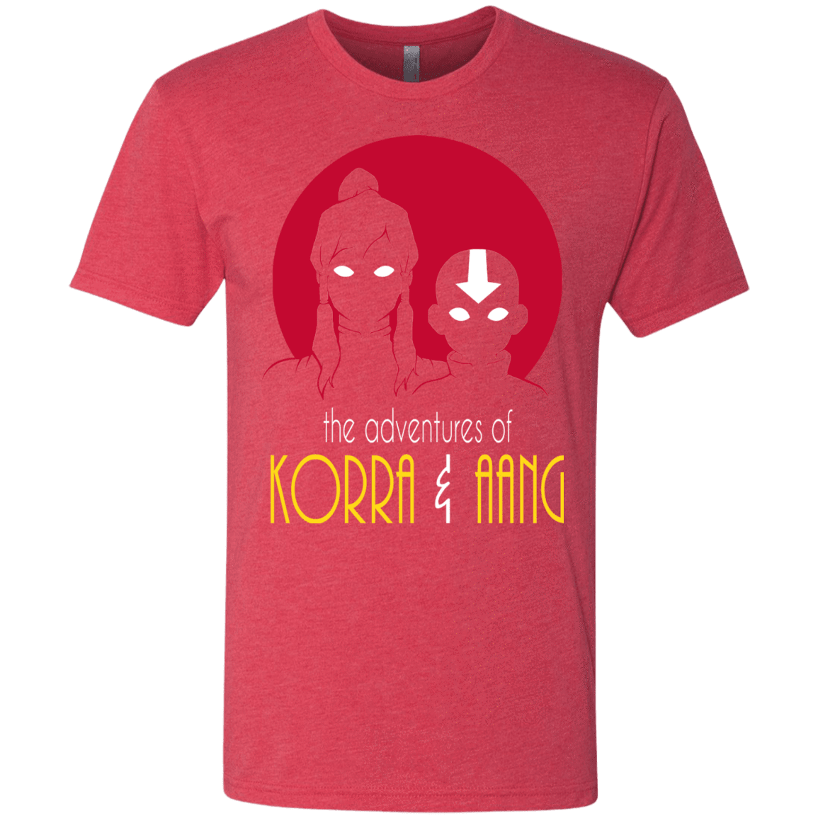 T-Shirts Vintage Red / S Adventures of Korra & Aang Men's Triblend T-Shirt
