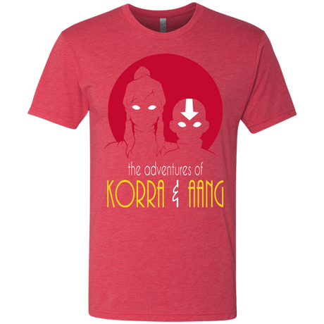 T-Shirts Vintage Red / S Adventures of Korra & Aang Men's Triblend T-Shirt