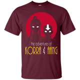 T-Shirts Maroon / S Adventures of Korra & Aang T-Shirt