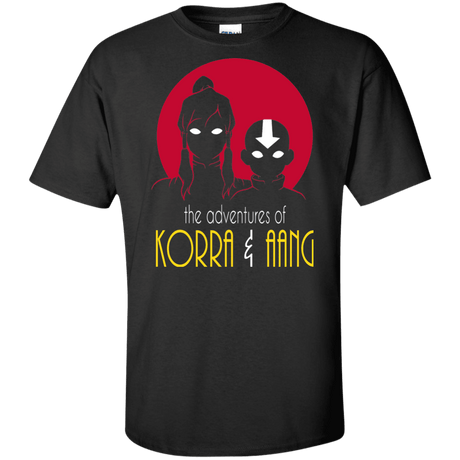 T-Shirts Black / XLT Adventures of Korra & Aang Tall T-Shirt