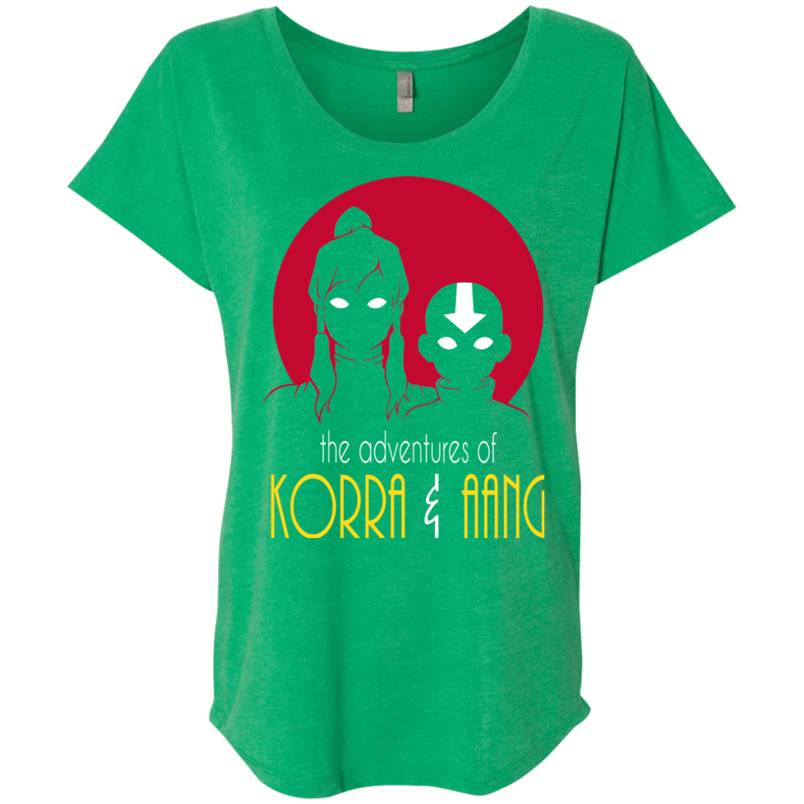 T-Shirts Envy / X-Small Adventures of Korra & Aang Triblend Dolman Sleeve