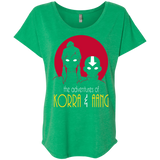 T-Shirts Envy / X-Small Adventures of Korra & Aang Triblend Dolman Sleeve