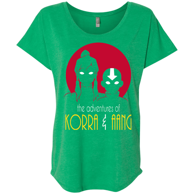 T-Shirts Envy / X-Small Adventures of Korra & Aang Triblend Dolman Sleeve