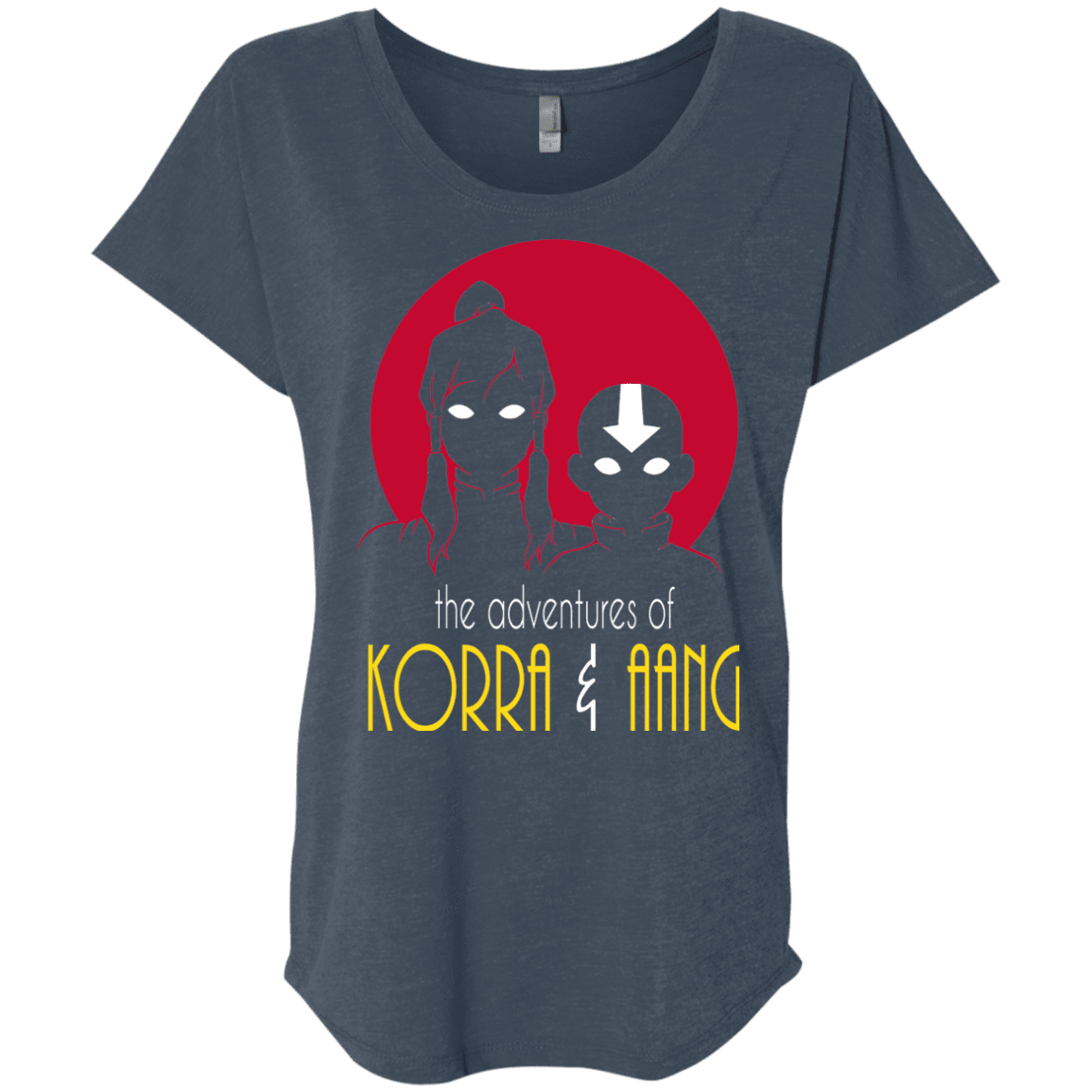 T-Shirts Indigo / X-Small Adventures of Korra & Aang Triblend Dolman Sleeve