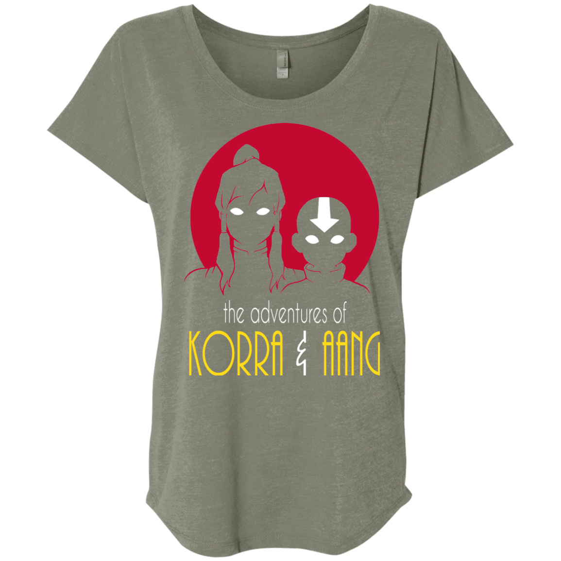 T-Shirts Venetian Grey / X-Small Adventures of Korra & Aang Triblend Dolman Sleeve