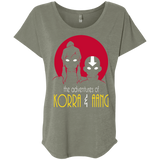 T-Shirts Venetian Grey / X-Small Adventures of Korra & Aang Triblend Dolman Sleeve