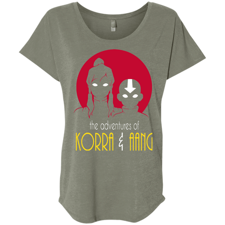 T-Shirts Venetian Grey / X-Small Adventures of Korra & Aang Triblend Dolman Sleeve