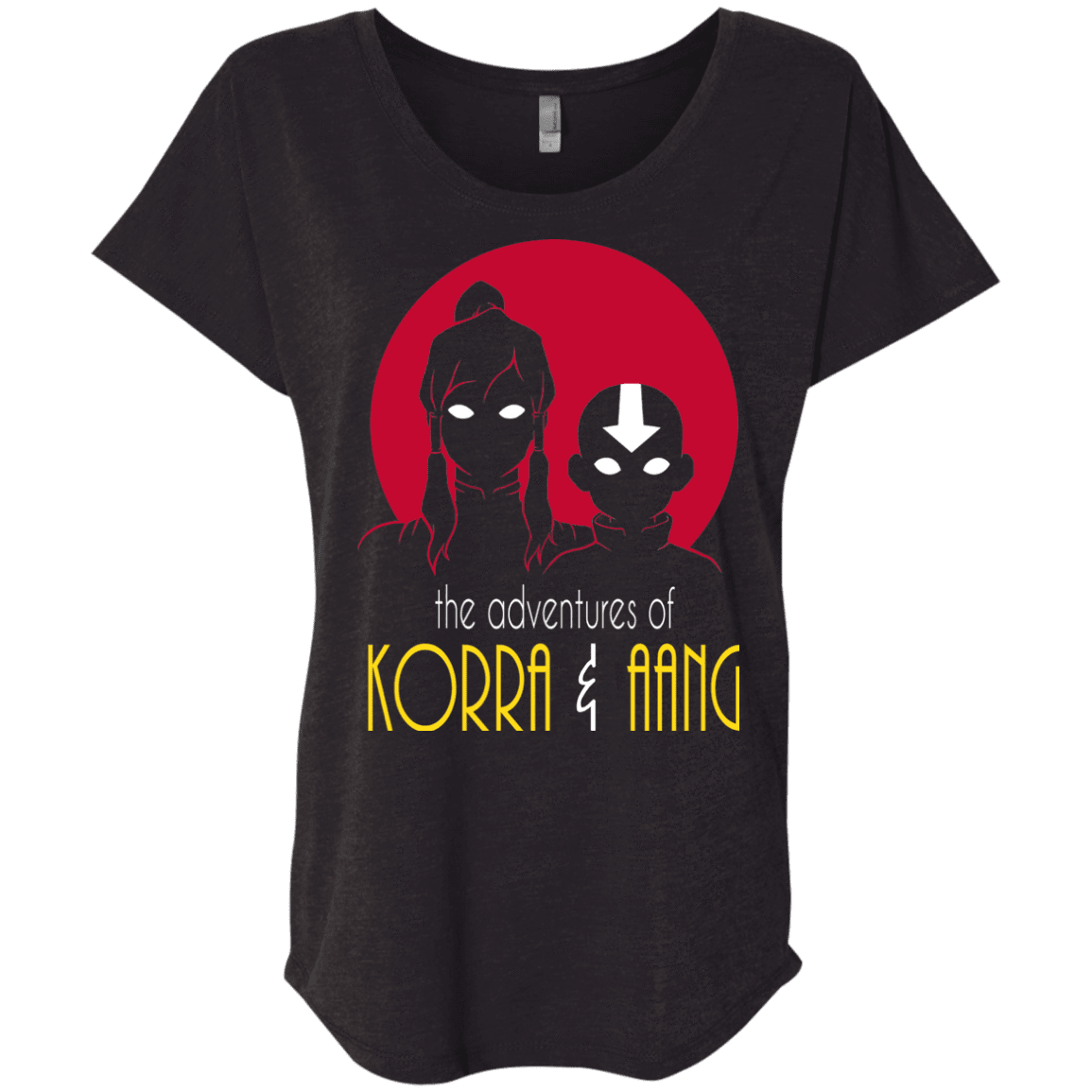 T-Shirts Vintage Black / X-Small Adventures of Korra & Aang Triblend Dolman Sleeve