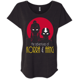 T-Shirts Vintage Black / X-Small Adventures of Korra & Aang Triblend Dolman Sleeve