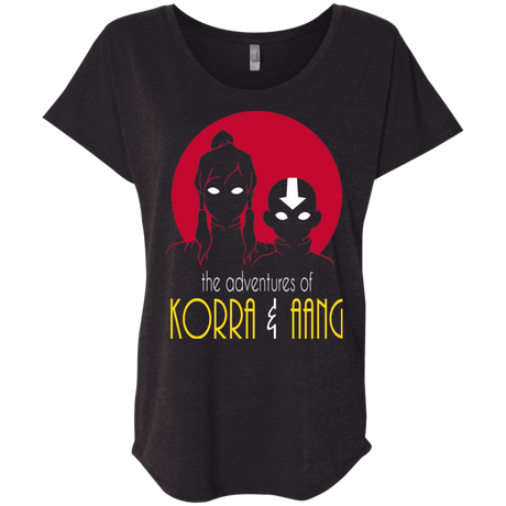 T-Shirts Vintage Black / X-Small Adventures of Korra & Aang Triblend Dolman Sleeve