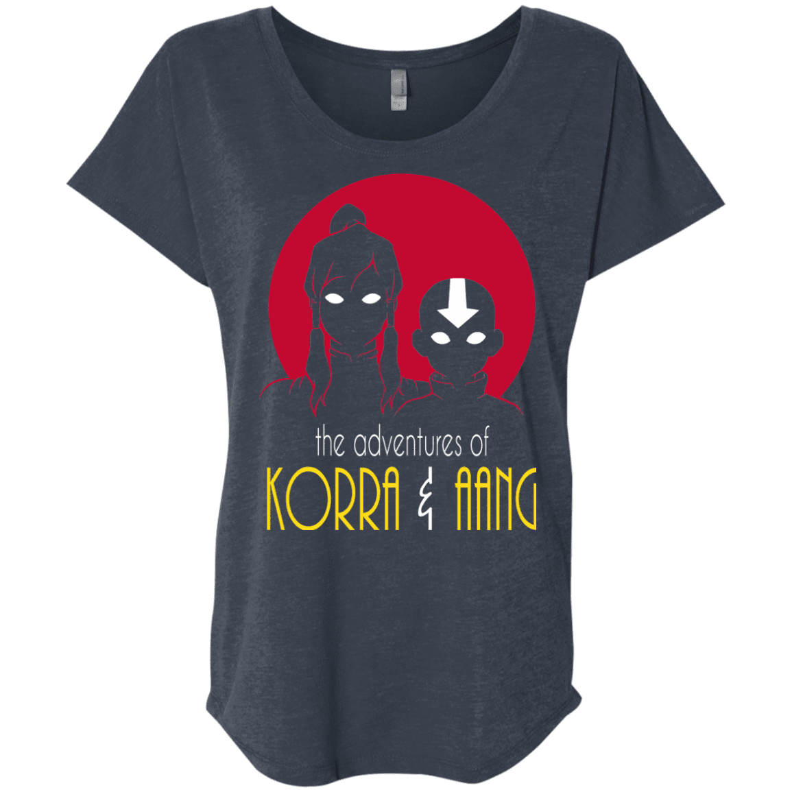 T-Shirts Vintage Navy / X-Small Adventures of Korra & Aang Triblend Dolman Sleeve