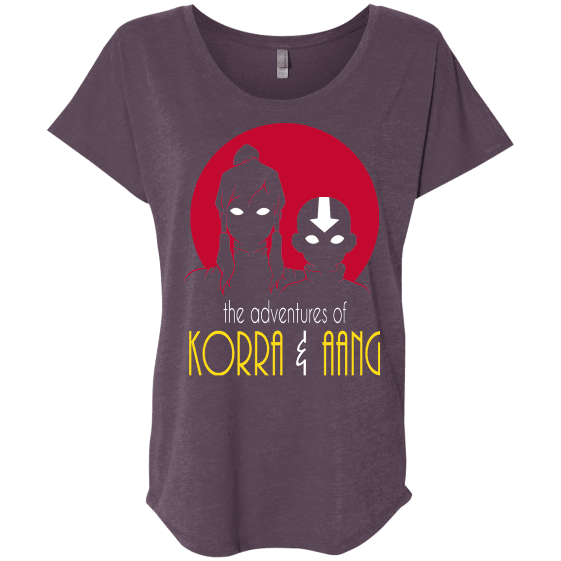 T-Shirts Vintage Purple / X-Small Adventures of Korra & Aang Triblend Dolman Sleeve