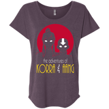 T-Shirts Vintage Purple / X-Small Adventures of Korra & Aang Triblend Dolman Sleeve