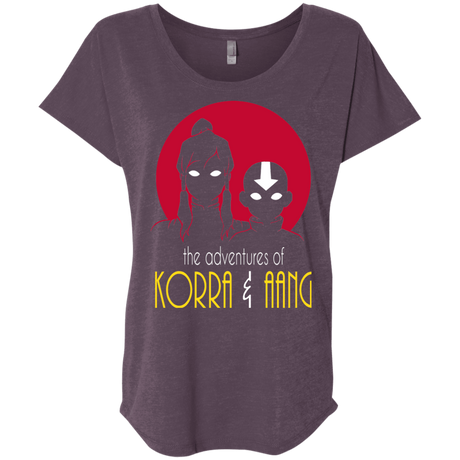 T-Shirts Vintage Purple / X-Small Adventures of Korra & Aang Triblend Dolman Sleeve