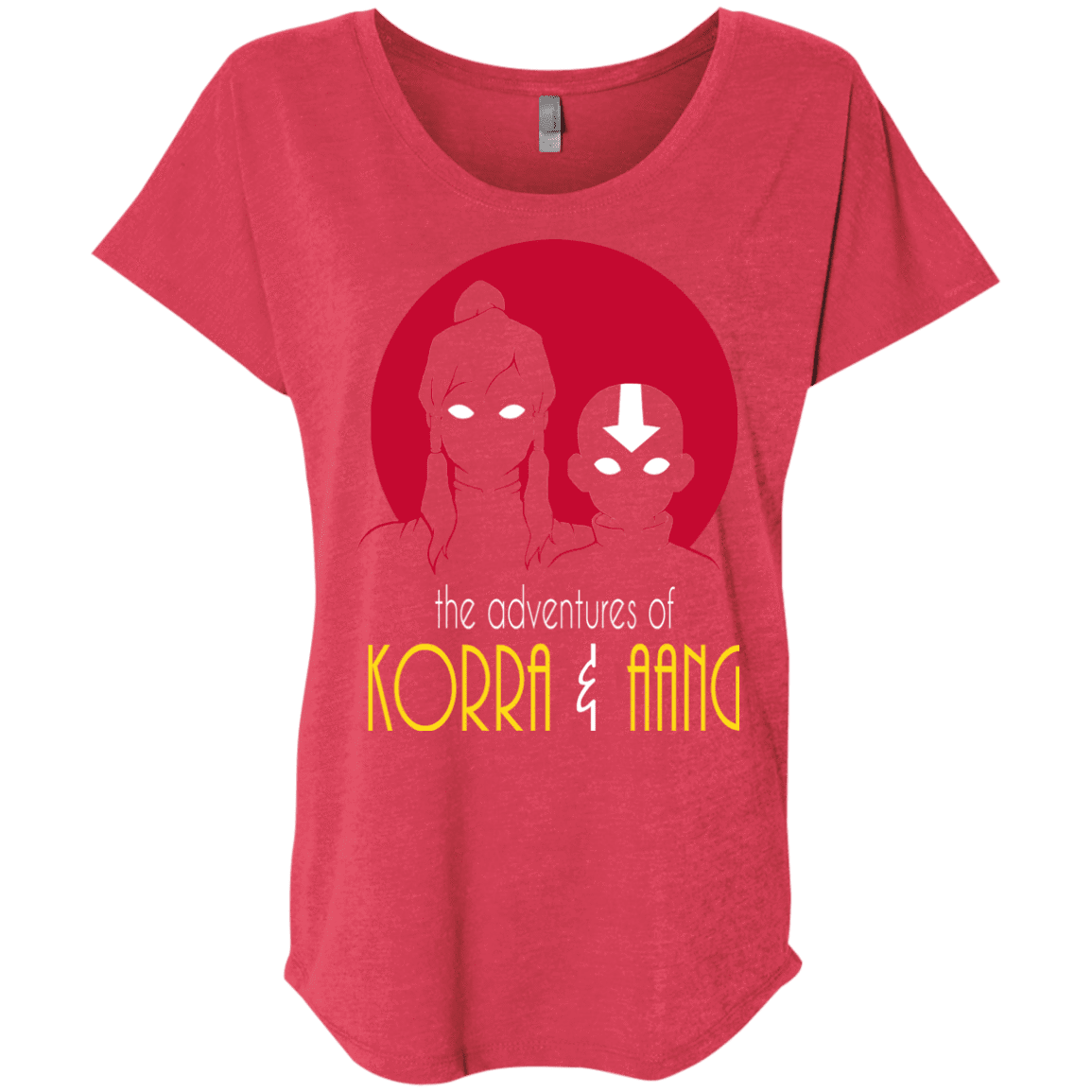 T-Shirts Vintage Red / X-Small Adventures of Korra & Aang Triblend Dolman Sleeve