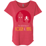 T-Shirts Vintage Red / X-Small Adventures of Korra & Aang Triblend Dolman Sleeve