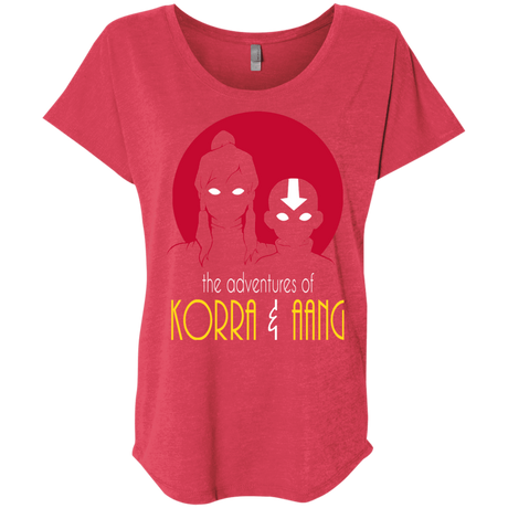 T-Shirts Vintage Red / X-Small Adventures of Korra & Aang Triblend Dolman Sleeve