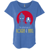 T-Shirts Vintage Royal / X-Small Adventures of Korra & Aang Triblend Dolman Sleeve