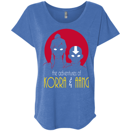 T-Shirts Vintage Royal / X-Small Adventures of Korra & Aang Triblend Dolman Sleeve
