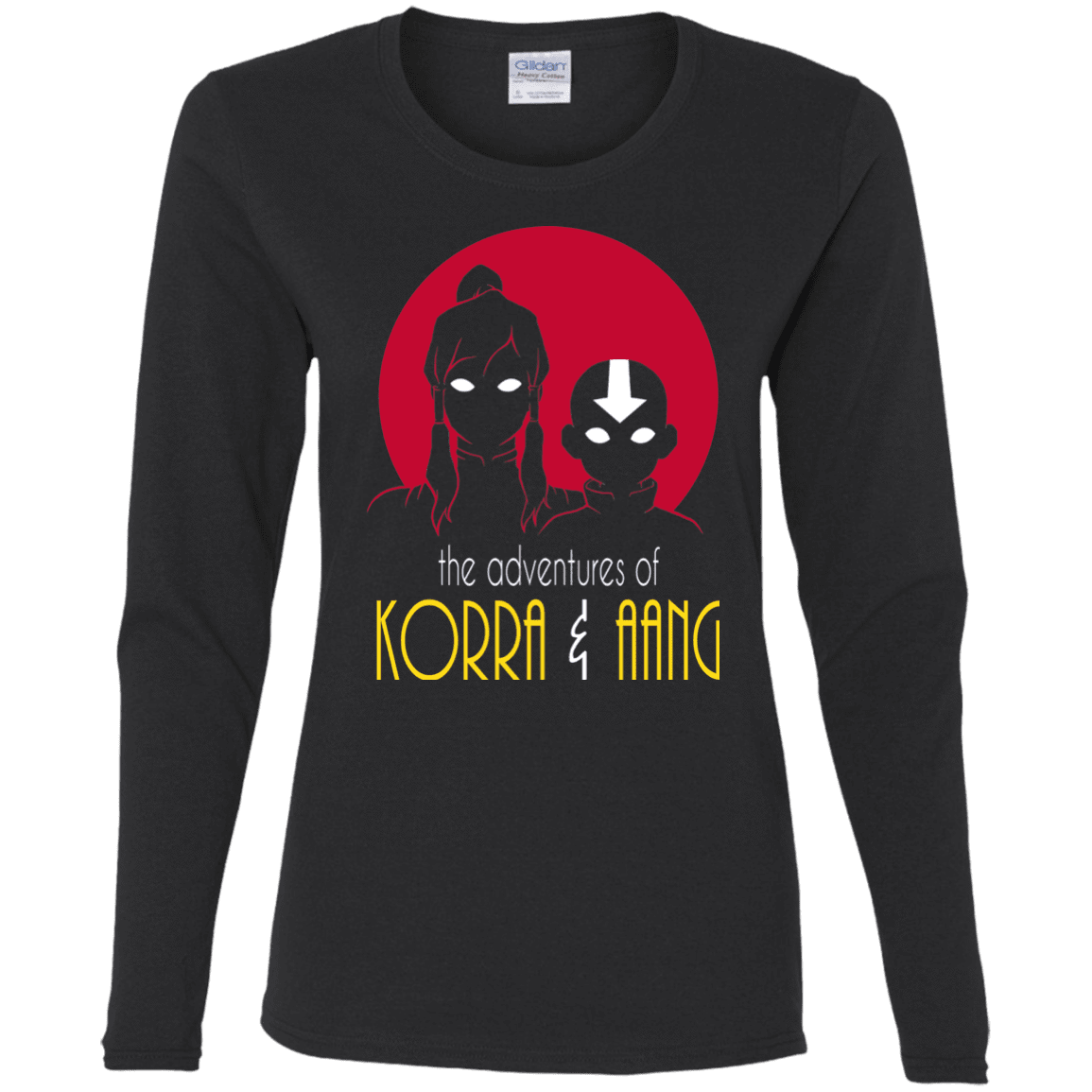 T-Shirts Black / S Adventures of Korra & Aang Women's Long Sleeve T-Shirt