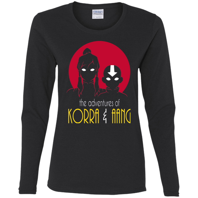 T-Shirts Black / S Adventures of Korra & Aang Women's Long Sleeve T-Shirt