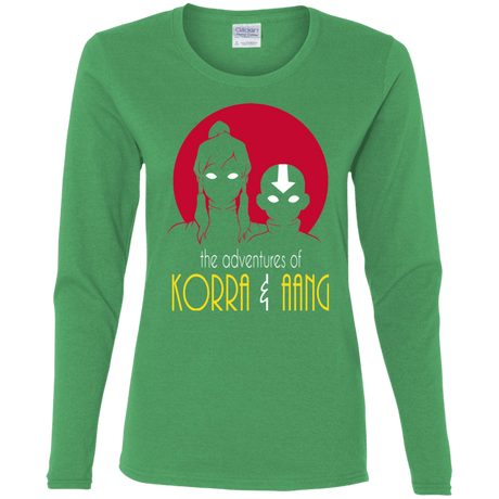 T-Shirts Irish Green / S Adventures of Korra & Aang Women's Long Sleeve T-Shirt