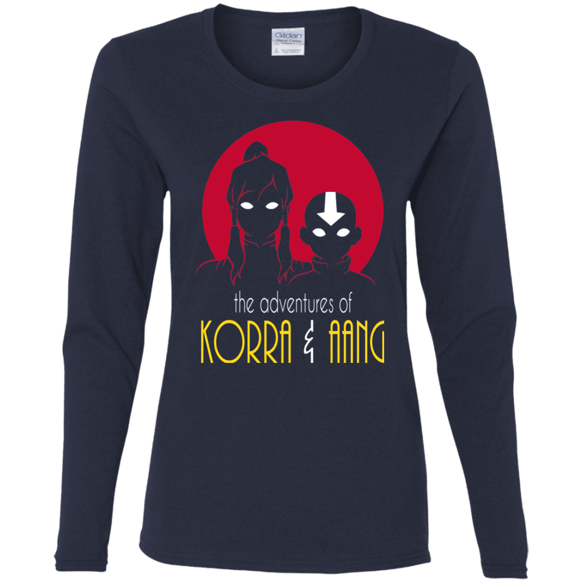 T-Shirts Navy / S Adventures of Korra & Aang Women's Long Sleeve T-Shirt