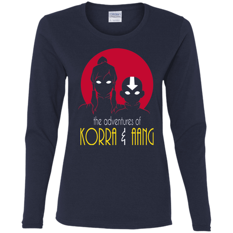 T-Shirts Navy / S Adventures of Korra & Aang Women's Long Sleeve T-Shirt