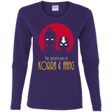 T-Shirts Purple / S Adventures of Korra & Aang Women's Long Sleeve T-Shirt