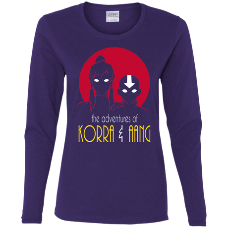 T-Shirts Purple / S Adventures of Korra & Aang Women's Long Sleeve T-Shirt