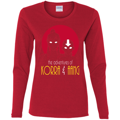 T-Shirts Red / S Adventures of Korra & Aang Women's Long Sleeve T-Shirt