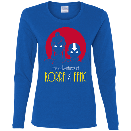 T-Shirts Royal / S Adventures of Korra & Aang Women's Long Sleeve T-Shirt