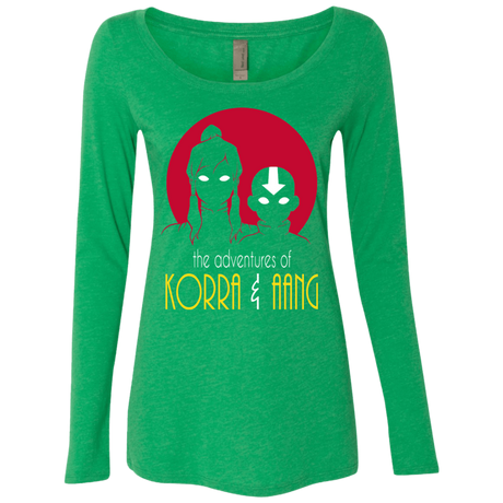 T-Shirts Envy / S Adventures of Korra & Aang Women's Triblend Long Sleeve Shirt