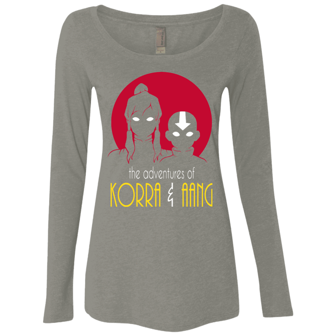T-Shirts Venetian Grey / S Adventures of Korra & Aang Women's Triblend Long Sleeve Shirt