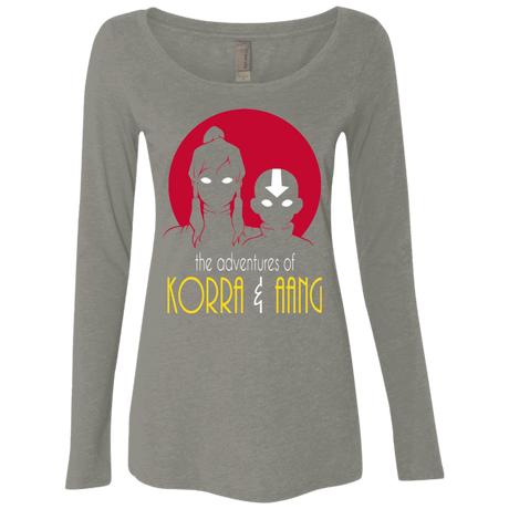 T-Shirts Venetian Grey / S Adventures of Korra & Aang Women's Triblend Long Sleeve Shirt