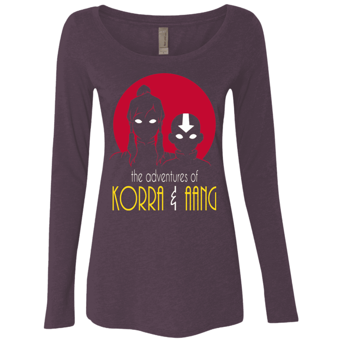T-Shirts Vintage Purple / S Adventures of Korra & Aang Women's Triblend Long Sleeve Shirt