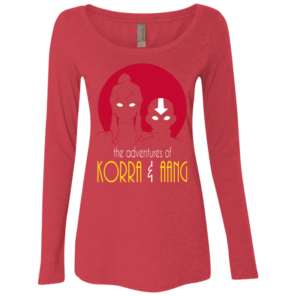 T-Shirts Vintage Red / S Adventures of Korra & Aang Women's Triblend Long Sleeve Shirt